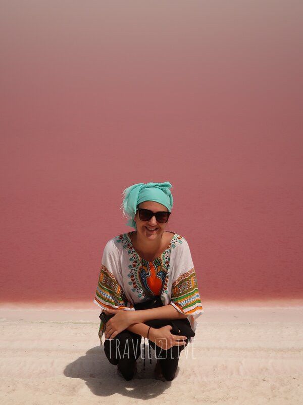 Pink lake near Shiraz